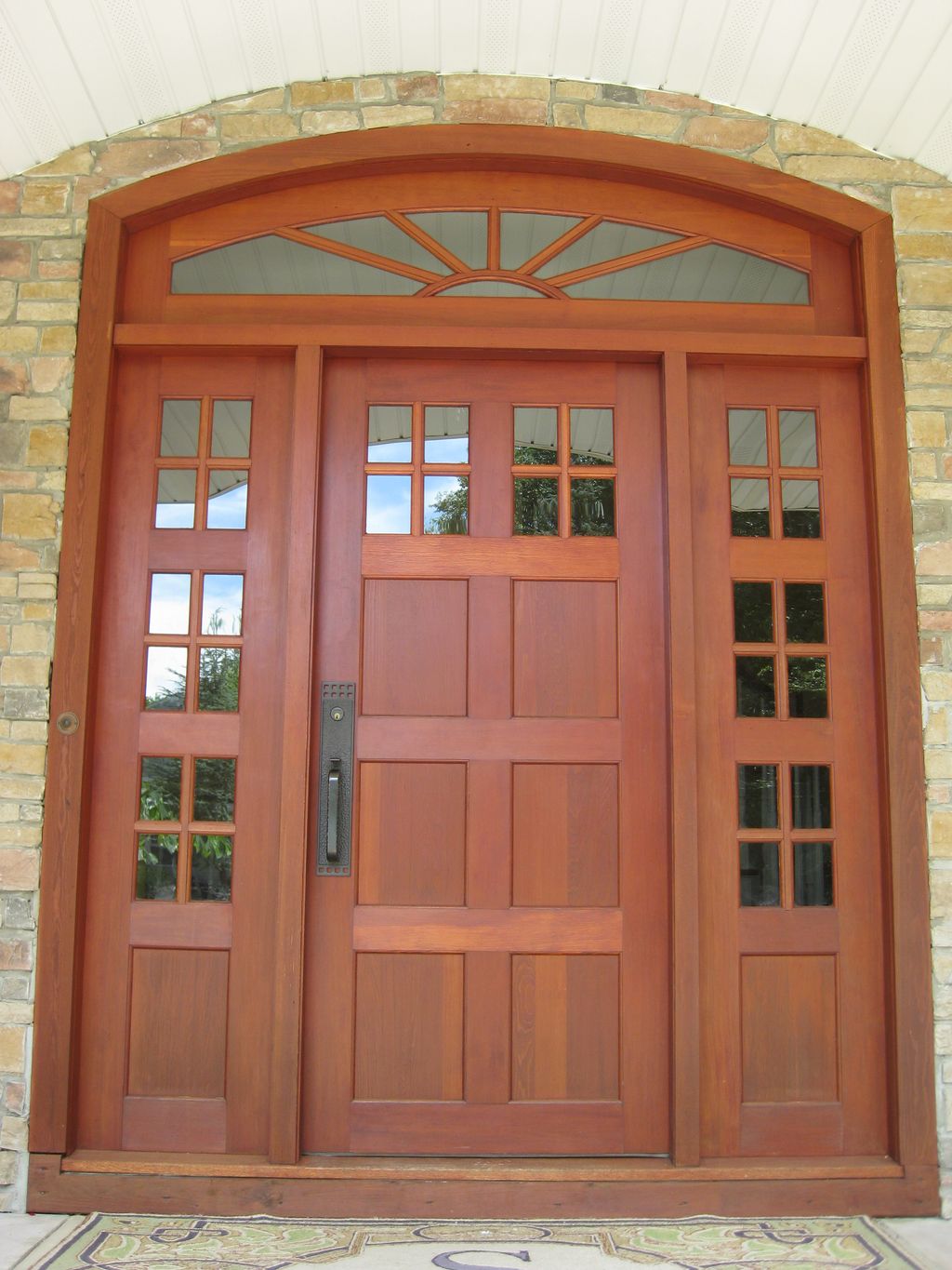Front door before re-staining