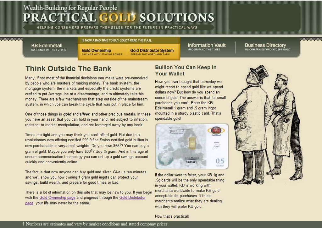 In-House Project: PracticalGold.com