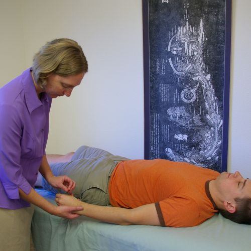 Receiving acupuncture calms the nervous system