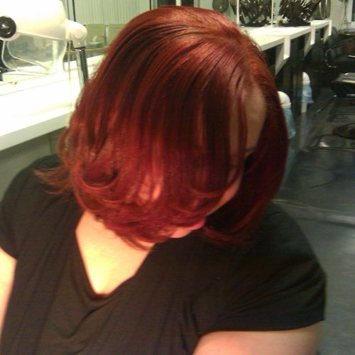 Red Hot hair permanent hair color with a ceramic p