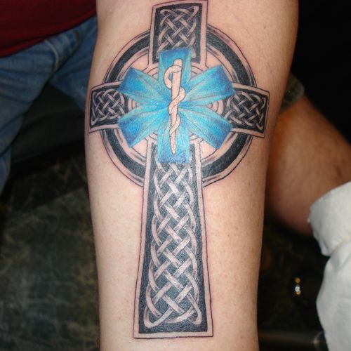 Celtic Cross with Medic Symbol