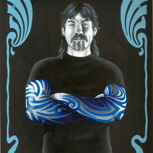 "Blue Tattoo" - Acrylic