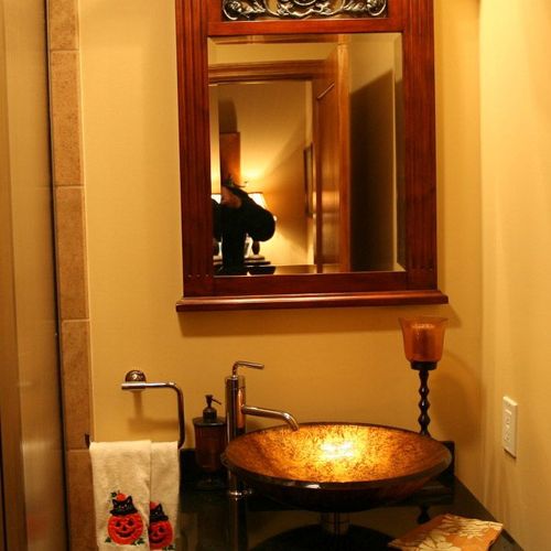 Special Powder Room - The client wanted to make a 