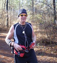 Rene' running trail marathon.