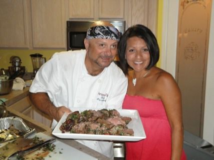 Chef Bob with a happy, relaxed client!