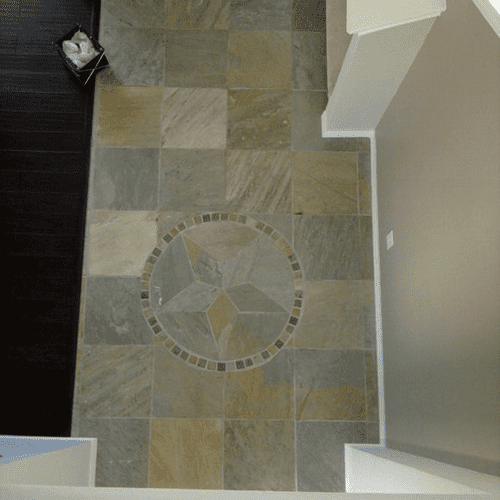 Custom Tile Entryway - "Texas Star"