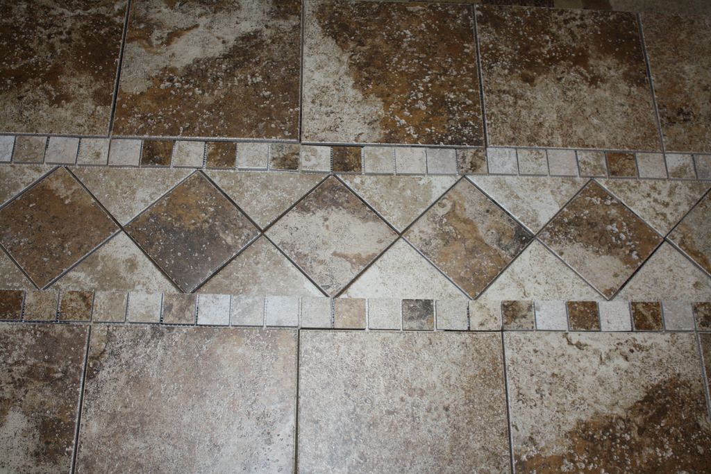 Close up of decorative band in tub surround prior 