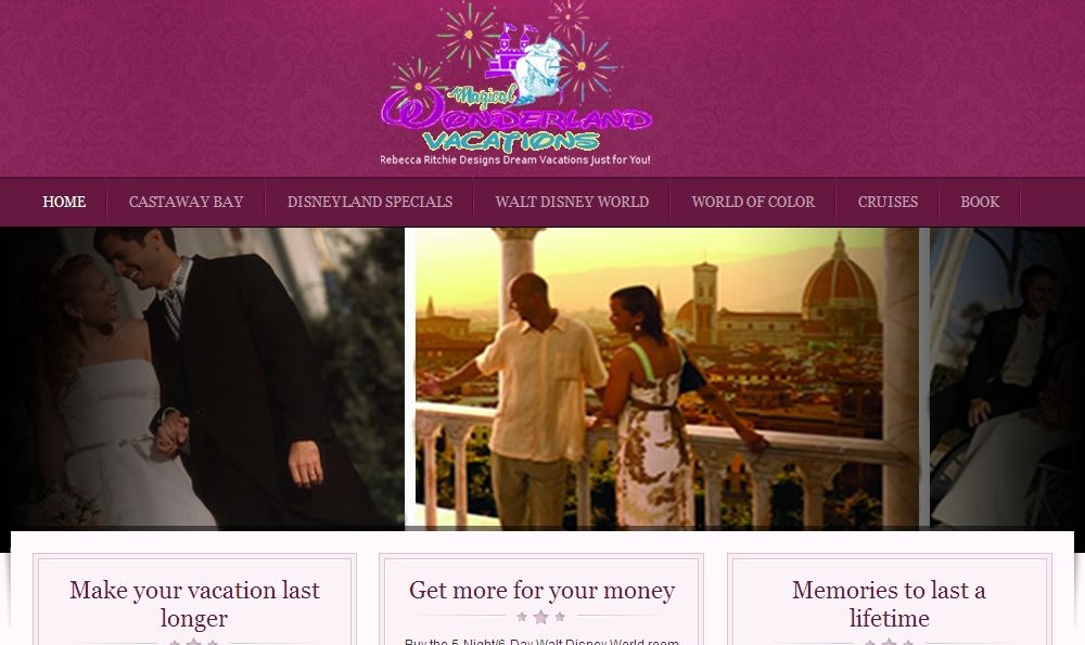 Family vacation web sites. Disney vacation graphic