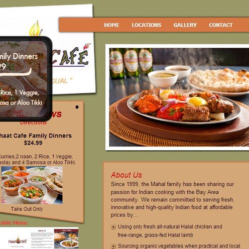 Restaurant web design services. Websites for fast 