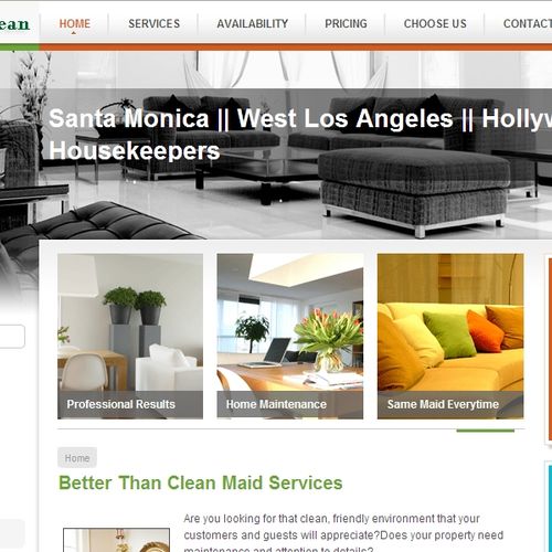 House cleaning web site design. We provide social 