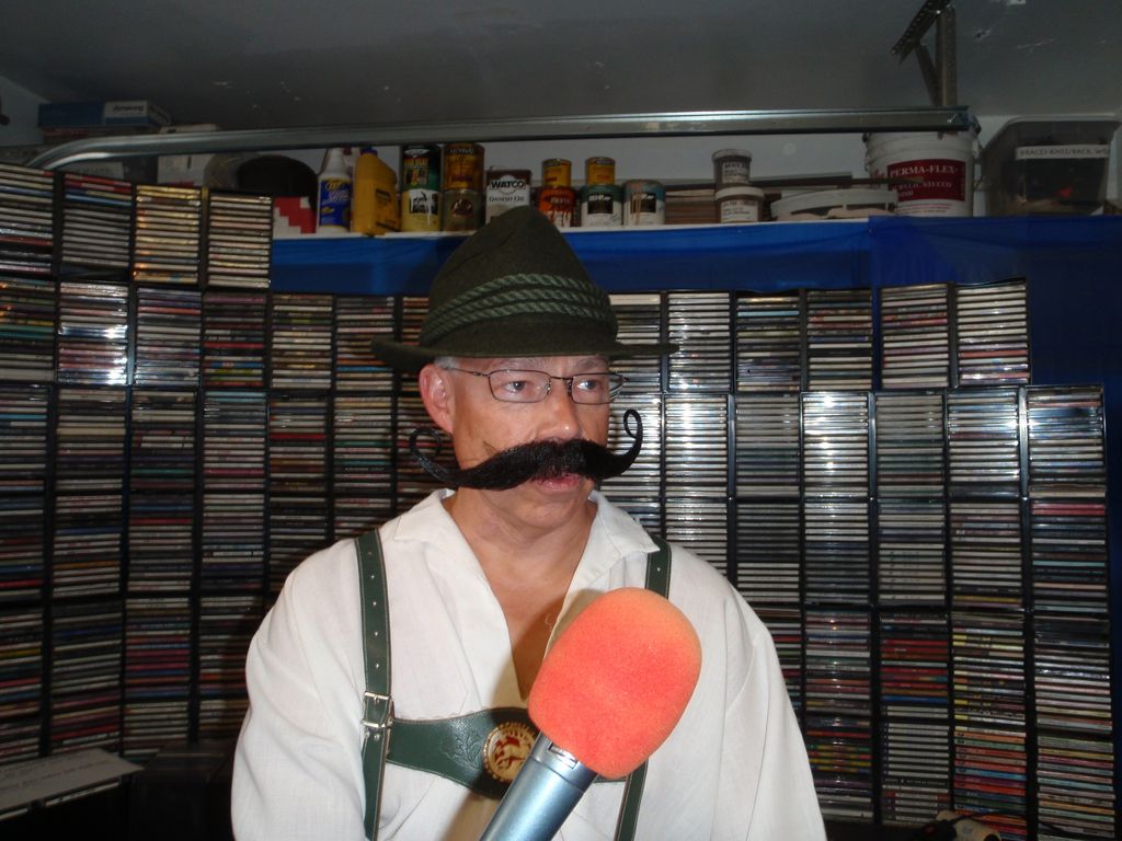 Ray at Oktoberfest Party sportin' Handlebars