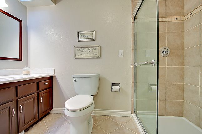 Here we converted a bathtub into a large master sh