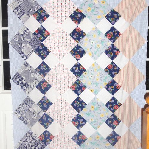 #1 Client Quilt for Kim Wendt using her mother's p