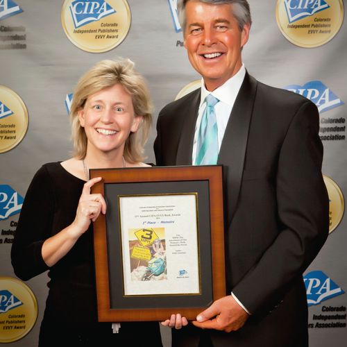 Polly receiving Best Memoir at the 2011 Colorado P