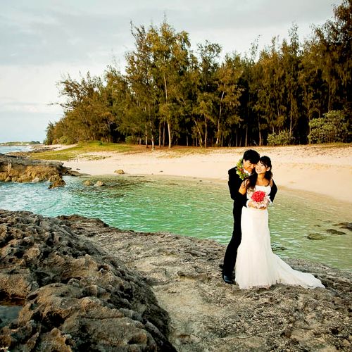 wedding by the beach on turtle bay resort