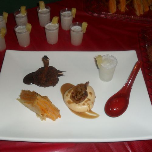 Sample Plate from an In Home Tasting