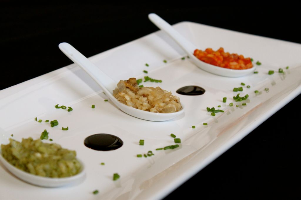 Italian Flag Trio of Risotto's: Basil Pesto, Wild 
