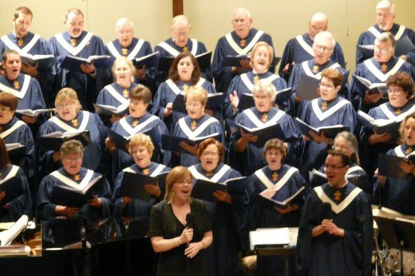 Me singing lead with my choir.