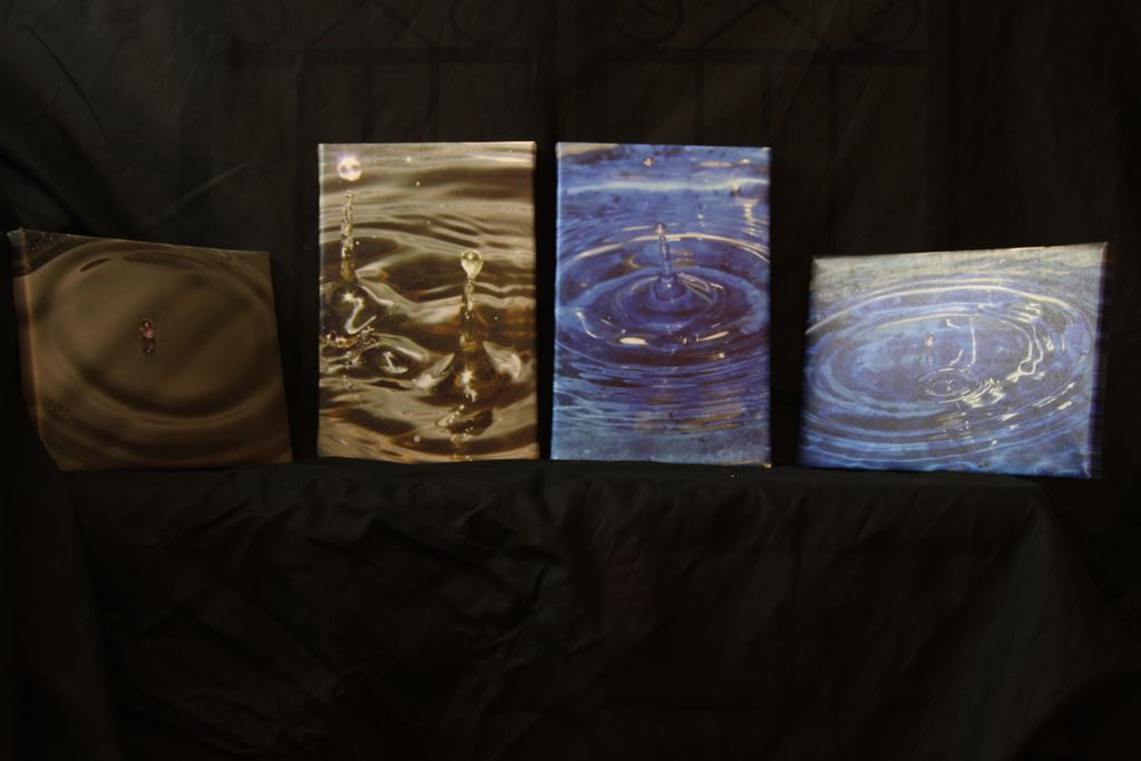 To view over a hundred of my water drop art works,