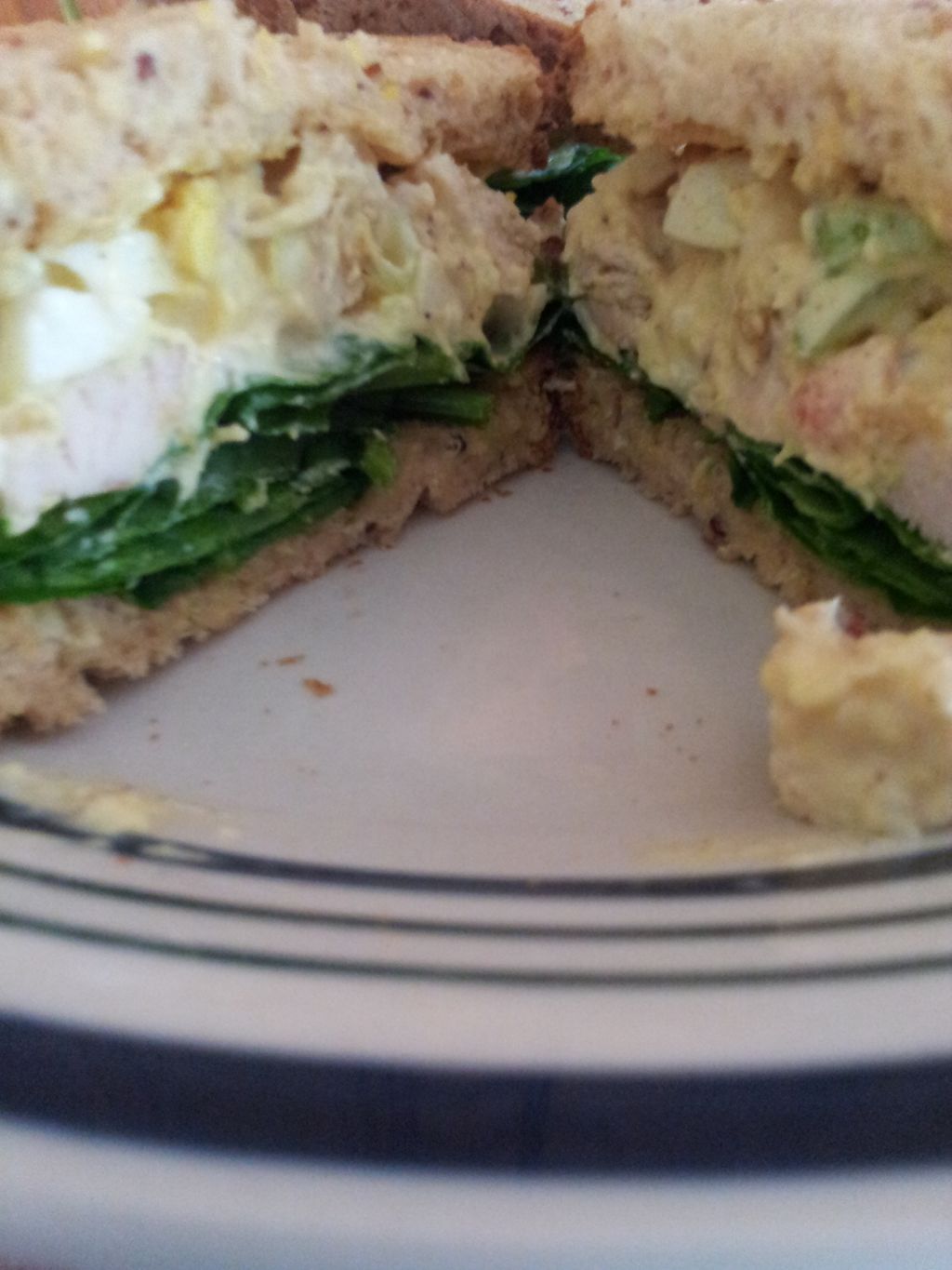 Lunch for a single mom: Chicken Salad sandwich wit