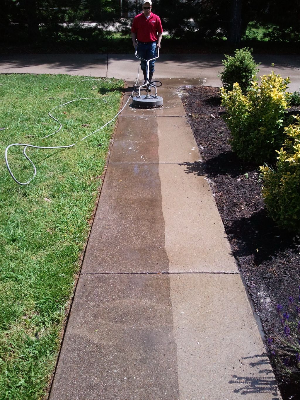 Just look at the difference a little cement cleani