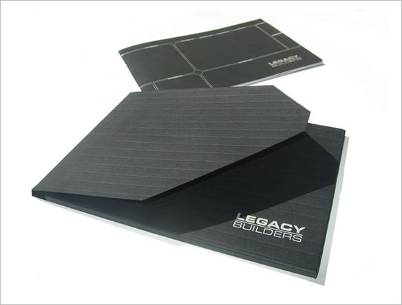 Custom brochure and folder for a high-end construc