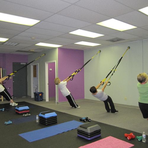 TRX Rows in Group Training
