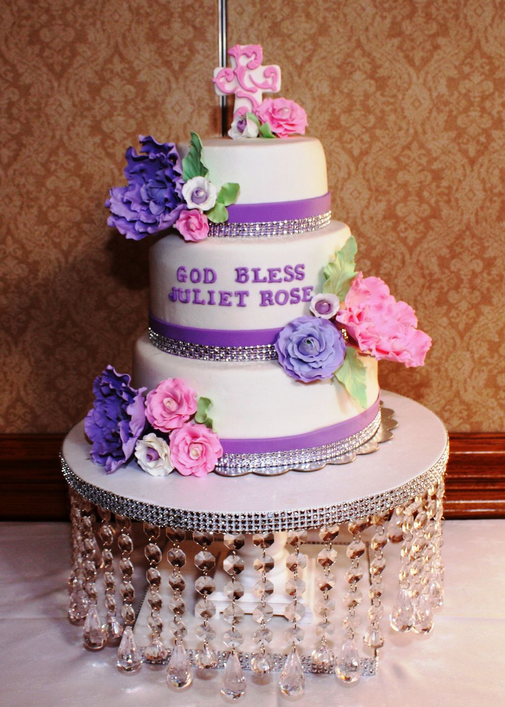 Baptism Cake - Vanilla Sponge with Whipped Nutella