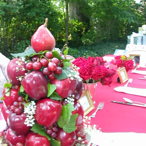 Late Summer Bridal Shower in Red & Ivory
