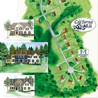 Site plan and home illustrations for real estate d