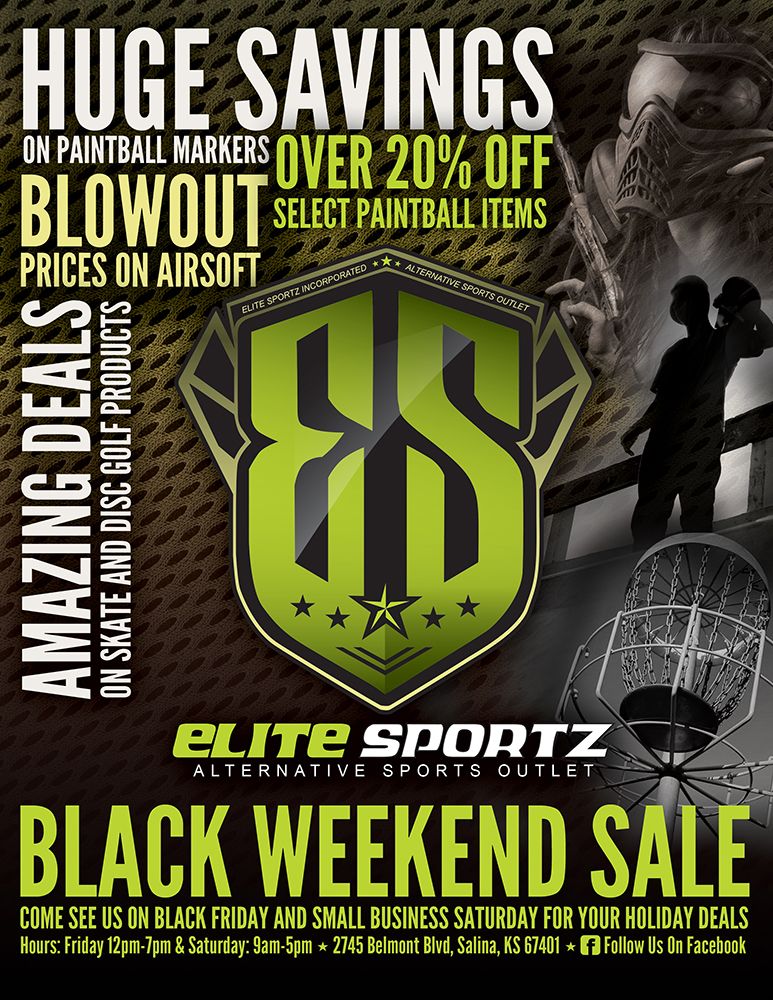 Ad for Elite Sportz in Salina, KS for Black Friday