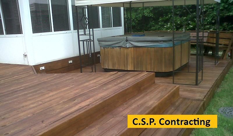Deck staining