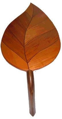 Leaf shaped coffee table - end view