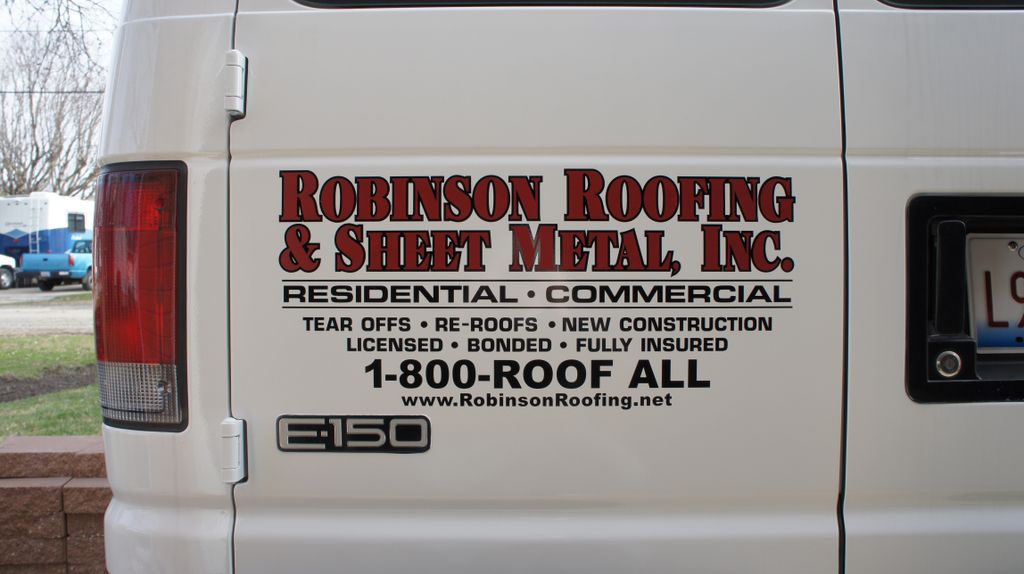 Work Van - Robinson Roofing & Sheet Metal - DeKalb