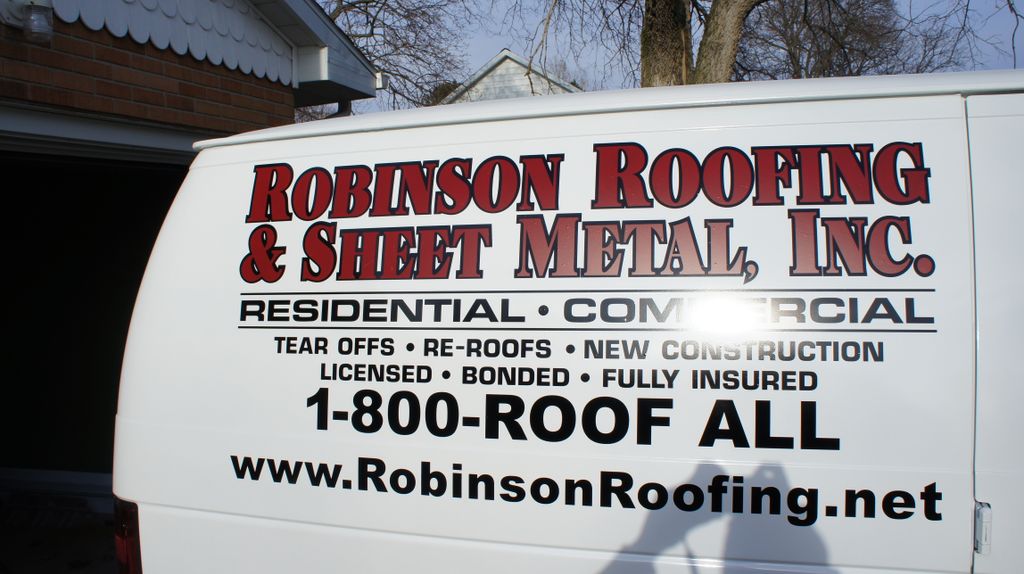 Work Van Side - Robinson Roofing & Sheet Metal - D