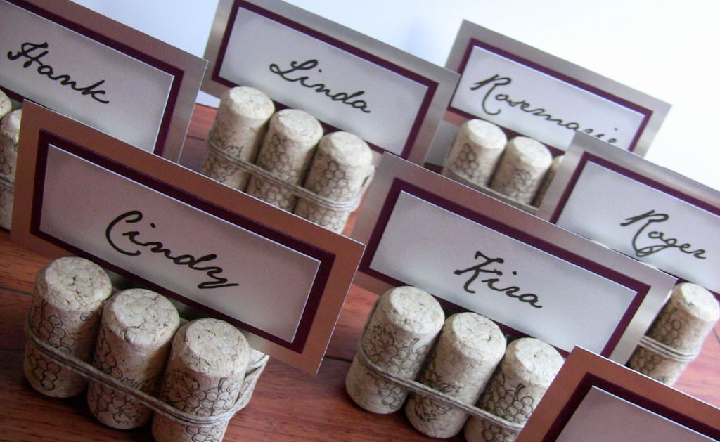 Cork and Twine Place Cards