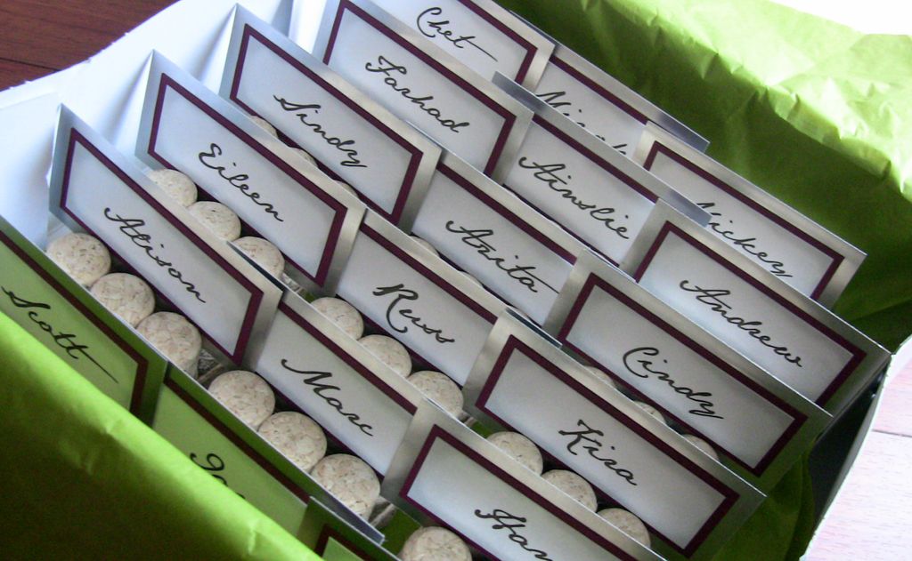Cork and Twine Place Cards