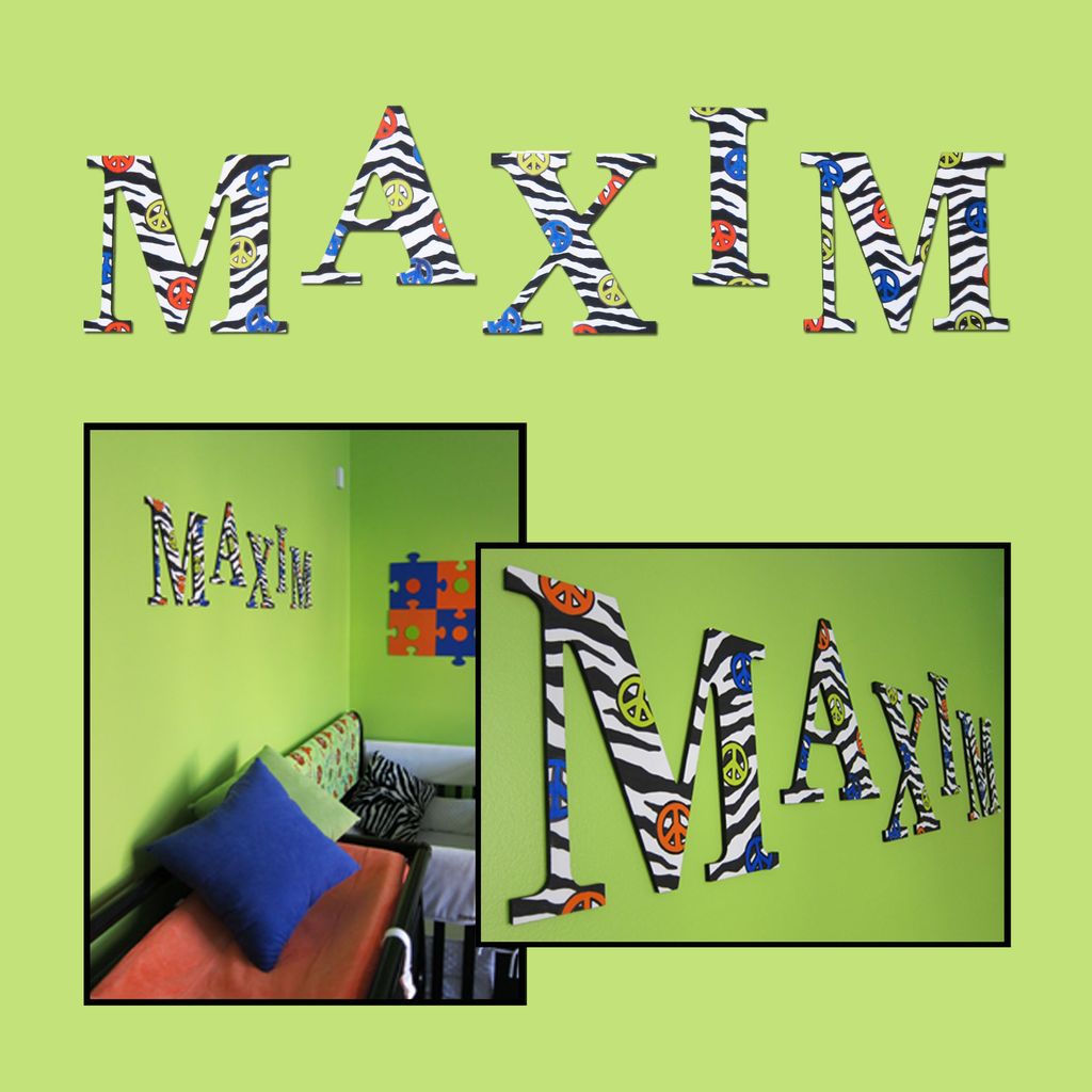 Hand-painted Wooden Letters