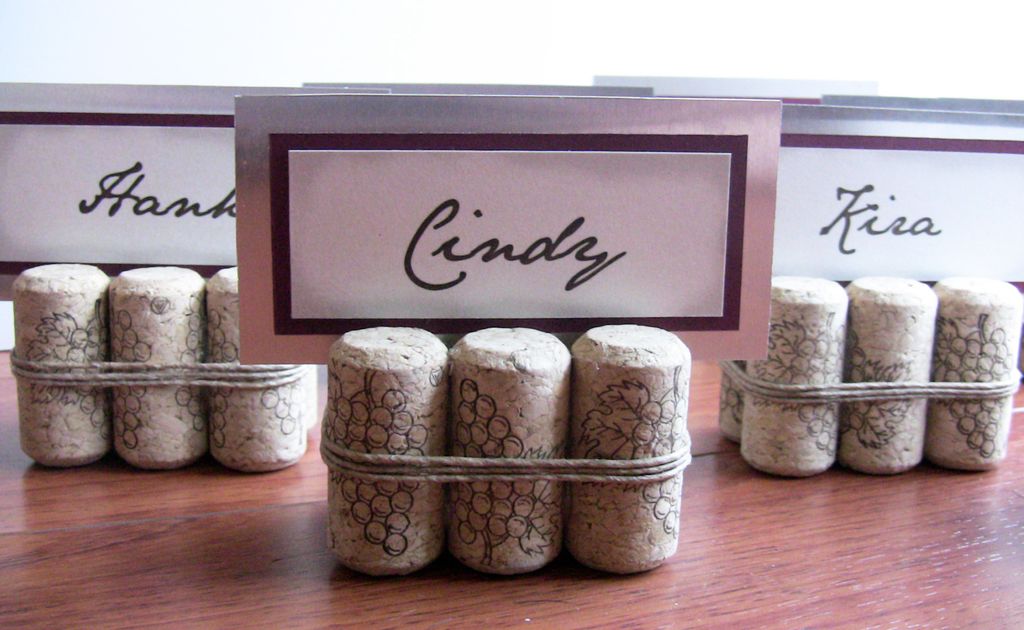 Cork and Twine Place Cards