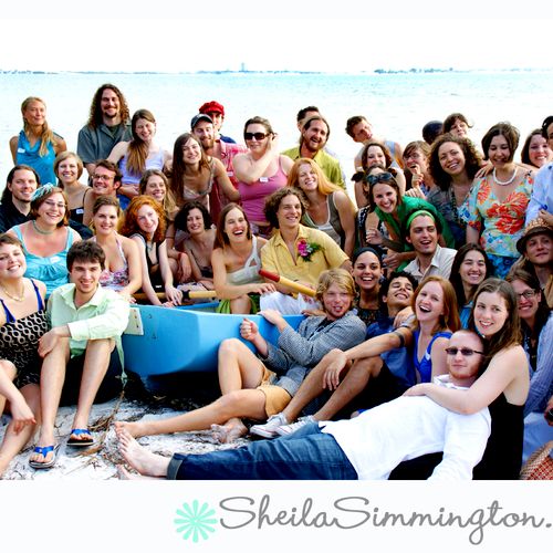 The whole wedding gang, Sarasota Bay