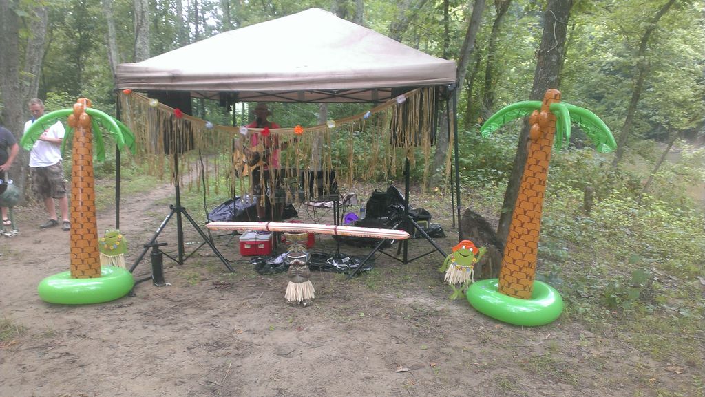 "Island Party"
yep had to boat equipment across. g