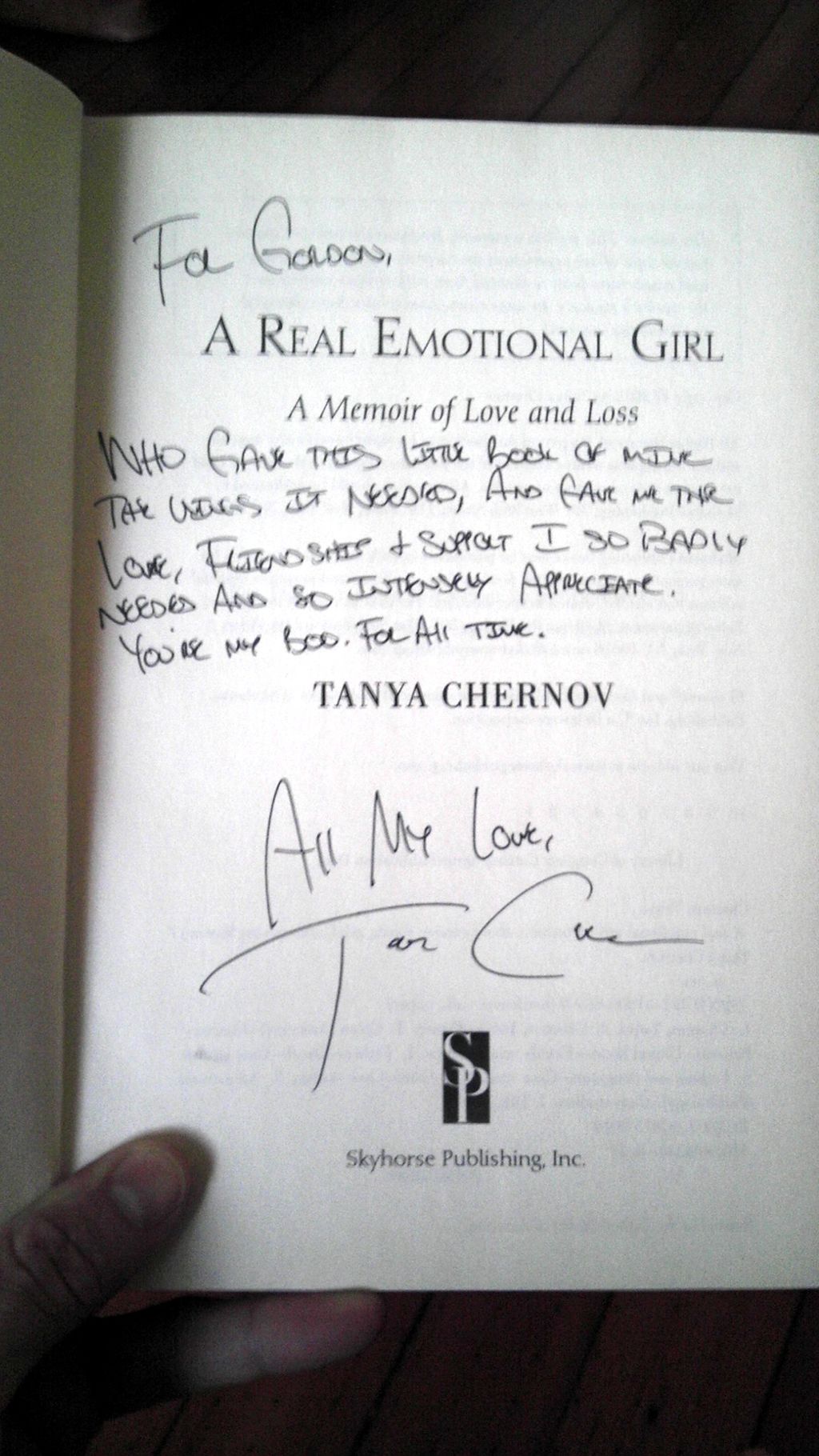 Tanya's book, out now from Skyhorse Publishing