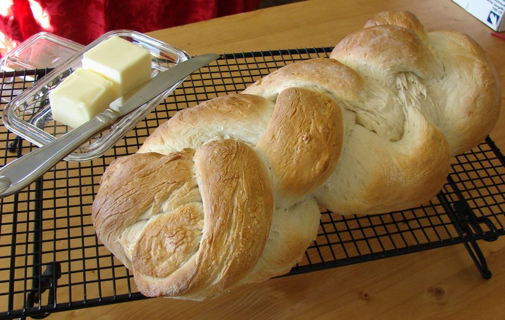 Braided wheat bread
