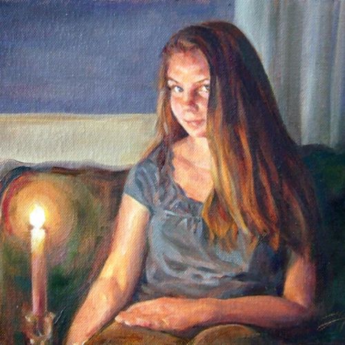 "Amy Elena"
Oil on panel
8"x10"