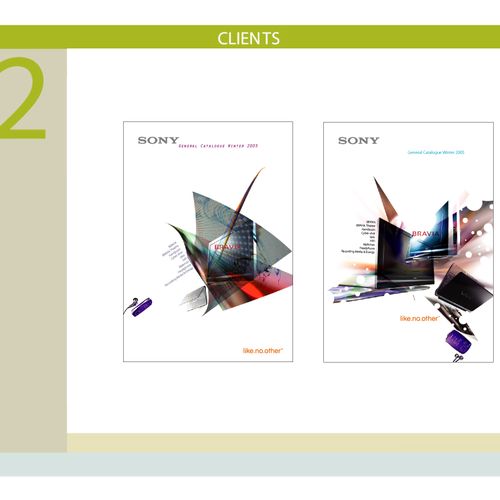 Sony Catalogue Design