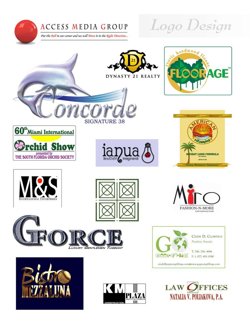 some logo ideas we created for our clients.