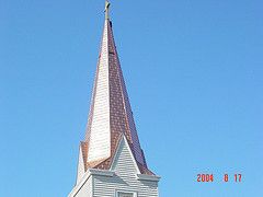 Copper Catholic Church Steeple