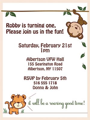 first birthday party invitation