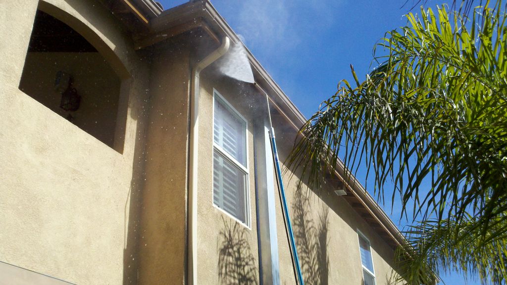 Remove the cobwebs and dirt from under your eaves.