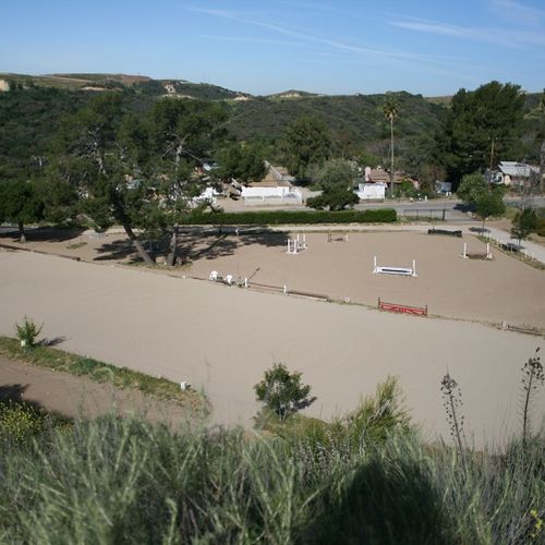 The dressage court and xc field